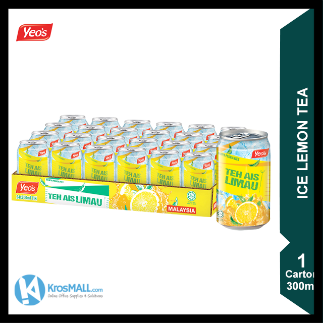 YEO'S Ice Lemon Tea Can (24 x 300ml) x 1Carton Lazada