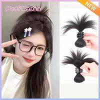 PETIYOUZA Chignon กรงเล็บผมสังเคราะห์ ผูกครึ่งเดียว หางม้าสูง วิกผมหัวยา ของใหม่ สไตล์ Y2K คลิปหนีบผม สำหรับผู้หญิง