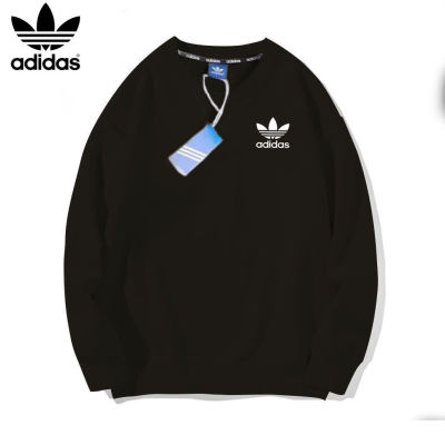 AdidasˉNEW ใหม่คลาสสิกขนแกะฤดูหนาวที่อบอุ่น Hoodies เสื้อคอปกรอบปักโลโก้กับผู้ชายและผู้หญิงคู่แฟชั่นเดิมด้านบนชุดพ่อแม่และลูก