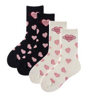 Heart Design Socks Japanese College Style Socks JK Socks Mid-calf Socks INS Love Heart Socks