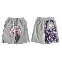 Bape กางเกงขาสั้น Camou สีม่วงครึ่งฮ่องกง10th Anniversary Shorts