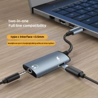 2 In 1อะแดปเตอร์เสียง3.5มม. หูฟัง Splitter สายหูฟัง Quick Charge Type-C ถึง3.5มม. สำหรับ Samsung Xiaomi Redmi