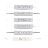 10pcs 10W 5% Ceramic Cement Power Resistor 10 Watt - 5 Pcs 50 Ohm &amp; 5Pcs 100 Ohm