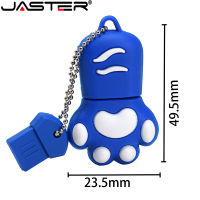 Hot JASTER Cat Paw USB Flash Drive 64GB สีชมพูการ์ตูน Memory Stick ฟรี Key Chain ไดรฟ์ปากกา32GB ของขวัญสร้างสรรค์สำหรับเด็ก16GB U Disk