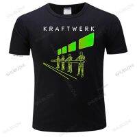 [Lanbo clothing] ออกใหม่เสื้อยืดลำลอง Kraftwerk เสื้อยืด3D สีดำเสื้อยืดอิเล็กทรอนิกส์ Krautrock Neu! เสื้อเชิ้ตวินเทจเสื้อยืดกราฟิกด้านหน้า242พิเศษ