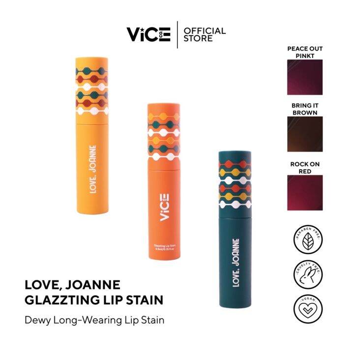liptint Love Joanne Glazzting Lip Stain (Lip tint Lightweight Dewy Long