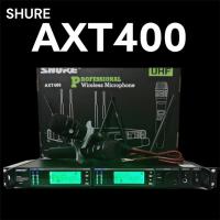 AXT400 ไมค์ลอยคู่ความถี่ใหม่ UHF คลื่น 694-758 MHz (2หน้าจอ)) รับสัญญาณไกล 60-100 เมตร ,ปรับความถี่ได้ เสียงใสปลายซิปดีมาก