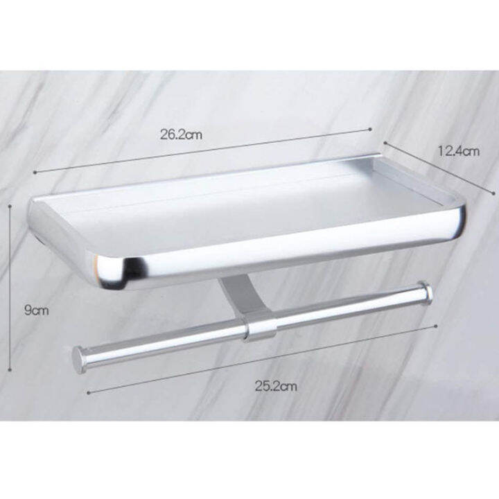 space-aluminum-paper-towel-rack-hotel-bathroom-double-roll-paper-rack-toilet-paper-holder-simple-roll-holder-silver