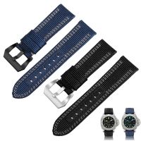 2023 New♣♣♣ Blue Nylon Canvas Watch Strap Suitable for Panerai Sneaker 984 Lumino PAM441 Mechanical Watch Male 24mm