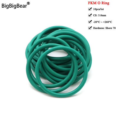 【2023】10pcs FKM O Ring CS 5mm OD 16 ~ 100mm Sealing Gasket Insulation Oil High Temperature Resistance Fluorine Rubber O Ring Green