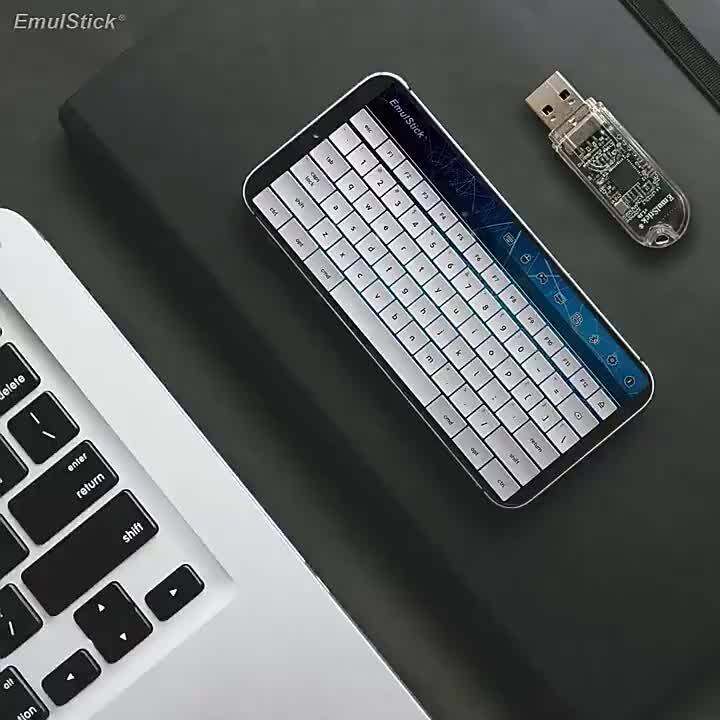 Mobile Phone Emulation Keyboard and Mouse Receiver Bluetooth Wireless