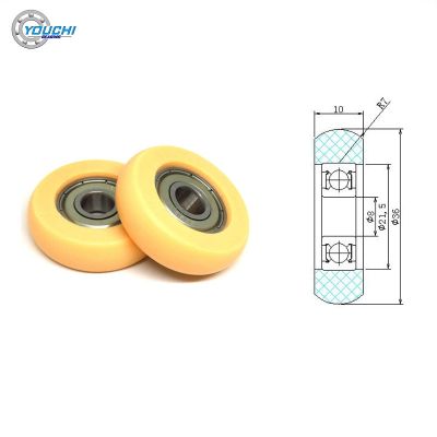 4pcs OD 36mm Rowing Machine Wheel BSR60836-10 POM Rower Seat Roller 8x36x10mm Plastic Coated Bearing Axles  Bearings Seals