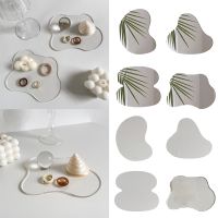 Irregular Acrylic Coasters Clear Mirror Coasters Nordic Ins Simple Table Mat Desktop Decor Ornaments Home Shooting Props Cups  Mugs Saucers