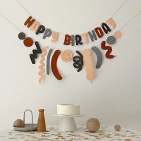 Party Supplies Party Decoration Wall Banner Hanging Banner Macaron Happy Birthday Bunting Hanging Banner