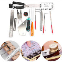 【 การจัดส่งในกรุงเทพฯ จัดส่งใน 24 ชั่วโมง】Guitar Tool Kit Repairing Maintenance Tools Guitar Care 3 in 1 String Winder Leveling Action Ruler Fret Sanding File Set