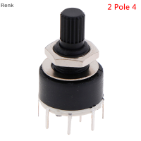 Renk SR16MM ROTARY SWITCH 2 POLE 3 4 position 1 POLE 5 6 8ตำแหน่ง Axis band SWITCH