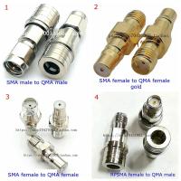 ทองเหลือง RF 50ohm SMA กับ QMA ชายกับ SMA หญิงเชื่อมต่ออะแดปเตอร์ QMA เพื่อ RPSMA 90องศามุมขวา RF โคแอกเซียลทองเหลืองชุบนิกเกิล QMA ชายกับ SMA หญิง6กิกะเฮิร์ตซ์