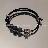 Retro new Chinese style national trend lion awakening beaded bracelet 2023 summer niche design personalized braided fashion versatile bracelet