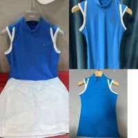 ♞ J002 Little Monster Golf Womens Sleeveless Vest Half Turtle Collar Slim Fit Sports Dry Stretchy Slimming