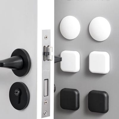 1PC Silicone Door Handle Bumpers Self Adhesive Deurstopper Protection Porte Pad Mute Stikcer Round Square Wall Protector Pad Decorative Door Stops