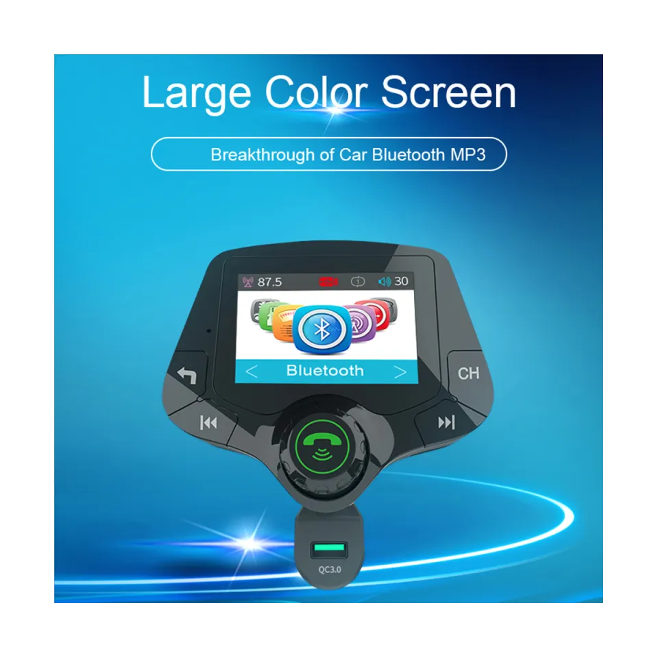 Car Mp3 Large Screen Lyrics Song Title Display G24 Plug Card U Disk Play  Qc3.0