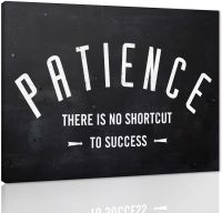 อดทนไม่มีทางลัดเพื่อความสำเร็จศิลปะสำนักงานที่สร้างแรงบันดาลใจและสร้างแรงบันดาลใจภาพติดผนังผนังบ้านสำนักงานกรอบสีดำและสีขาวศิลปะจากไม้ Hd ลายพิมพ์ของขวัญตัวเลือกพร้อม Hang-24wx18h