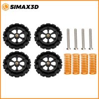 SIMAX3D Hand Twist Leveling Nut Diameter 60mm + Hot Bed Spring + M4X35mm Screws for Creality CR-10 Ender 3 for 3D Printer Parts Collars