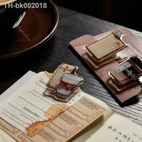 ♂☁ Yoofun 2pcs Acrylic Cute Coffee Time Clip for Journal Scrapbooking Planners Photo Notes Stationery