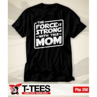 ผ้าฝ้ายแท้เสื้อยืด ลาย Star Wars The Force แข็งแรง สําหรับคุณแม่S-3XL  XJST