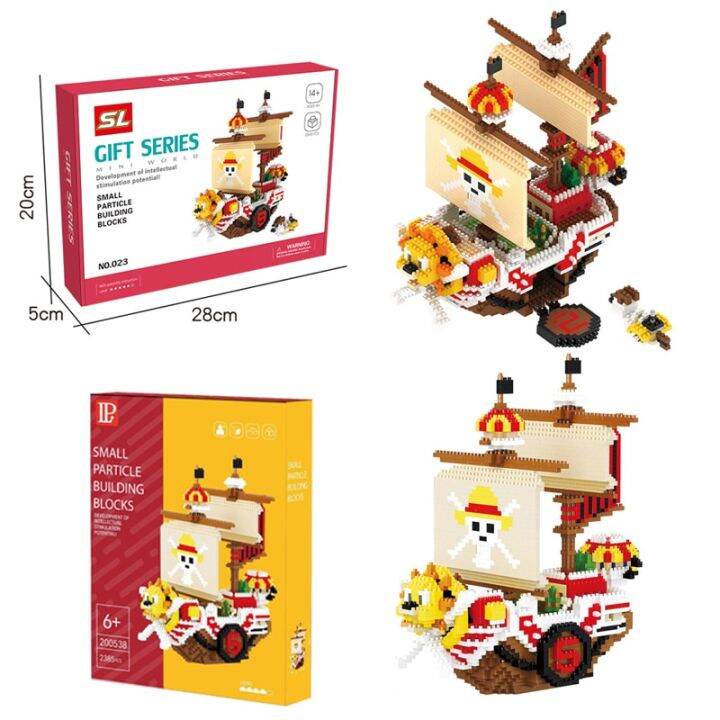 One Piece Thousand Sunny Brick Luffy Pirate Ship Going Merry Tejafar