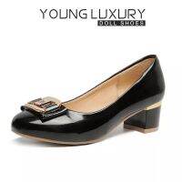 Young Shoes with 5cm Heel for Formal Office Ladies Thick