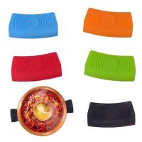 Creative Silicone Gloves Non Stick Heat Resistant Pot Clip Holder Hot Plate Clip Cooking Insulation Oven Mitts Anti-slip Baking