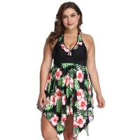 Plus Size Swimsuit Tankini Set Swimwear 6XL Women Swim 2 Piece Print Large Big Breasts Halter Bathing Suit Beachwear Swimdress