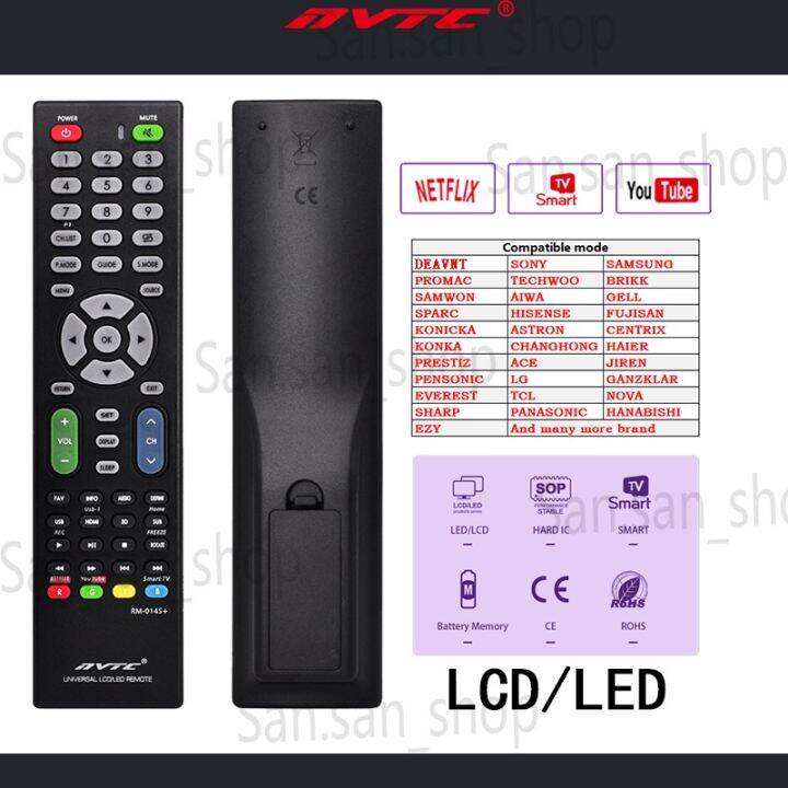 【COD】 NVTC RM014S+ universal remote control for smart tv remote for more brand tv Lazada PH