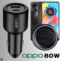 ที่ชาร์จในรถยนต์ ออปโป้ OPPO Car Charger 80W Super Vooc Duo Usb-C + Usb-A การชาร์จด่วนแบบพิเศษ A78