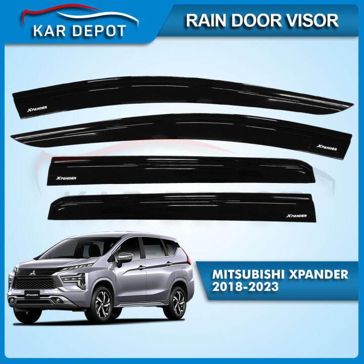MITSUBISHI XPANDER 20182023 Black Rain Visor/Sun Guard Window Visor
