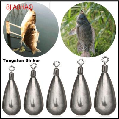 8JIA8HAO ร้อน Tear Drop Shot Weights น้ำหนักเพิ่มเติม ตกปลาทังสเตน Hook Connector Line Sinkers Sinker