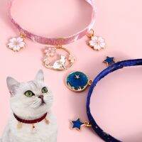 【CW】 S-M Velvet Bronzing Star Adjustable Necklace For Cats Puppy Fishbone/Snowflake/Starry Sky Collar Chic Pets Supplies Accessories