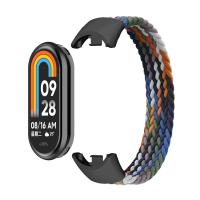 【lz】☞❁▲  Gelang jam nilon kepang untuk Xiaomi Mi Band 8 aksesori tali gelang nilon elastis pengganti gelang correa untuk Miband 8 NFC