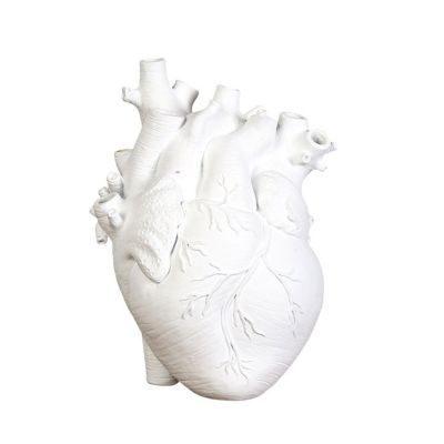 Anatomical Heart Shape Vase Form Flower Vase Bud Vase Anatomical Heart Shape Flower Holder Incense Holder Resin Sculptur