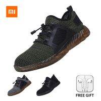 HOT11★Xiaomi Youpin รองเท้าผ้าใบกลางแจ้ง Breathable ทำงานรองเท้า Steel Toe Cap เจาะหลักฐานขนาดใหญ่39-45