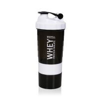 VAF แก้วเชค Shaker Bottle Whey Protein แก้ว กระบอก เชค เวย์ เชคเกอร์ เวย์โปรตีน + ช่องใส่วิตามิน 500 มล. แก้วเวย์  แก้วชงโปรตีน