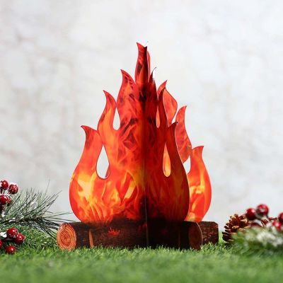 SDGBFTJJ ฮาโลวีน กระดาษแข็งติดไฟตกแต่งปาร์ตี้เทศกาลคริสต์มาสปลอมตกแต่งฮาโลวีนกองไฟกองไฟกองไฟกองไฟกองไฟกองไฟกองไฟ
