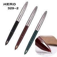 HERO 329-2 Classic Nostalgic Fountain ปากกา Arrow Mark 329หัวม้ารูปแบบคอลเลกชันหมึกปากกา Iridium Fine Nib 0.5มม. สำหรับของขวัญ