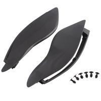 Motorcycle Adjustable Black Wing Windshield Air Deflector Upper Fairing Batwing For Harley Touring Electra Street Tri Glide 14+