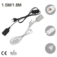 【YD】 1.5m 1.8m Cord Cables E26 E27 Lamp Base Holder With Wire Pendant Led Bulbs Fixture Hanglamp Suspension Socke