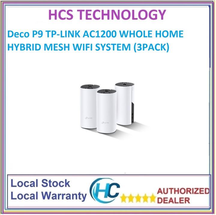 Deco P9, AC1200+AV1000 Whole Home Hybrid Mesh WiFi System