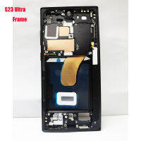 OEM Asli Diperbaharui Bingkai Tengah Samsung Galaxy S23 Ultra Penggantian Perumahan อะไหล่ซ่อมแผ่นฝาจอแอลซีดี