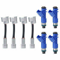 4Pcs 16450RWCA01 4Pcs 410cc Fuel Injectors W/Adapters For Denso Honda Acura RDX 16450RWCA01