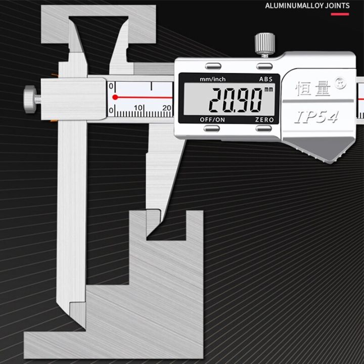 ip54-stainless-steel-telescopic-claw-digital-caliper-high-and-low-foot-steps-electronic-vernier-measuring-ruler-measuring-tool-levels